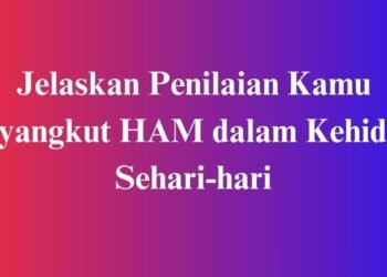 Jelaskan Penilaian Kamu Menyangkut HAM dalam Kehidupan Sehari hari