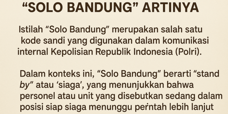 Solo Bandung Artinya